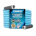 Camco EVOFlex 25-Ft RV Drinking Water Hose - Features Extra Flexible Design w/Stainless Steel Strain Relief Ends - Lead-Free, BPA-Free and Phthalate-Free - 5/8” Inside Diameter (22591)