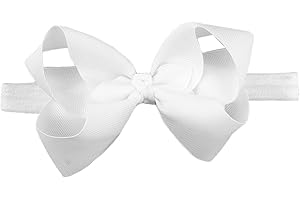 RuffleButts Baby White Bow Headband - One Size