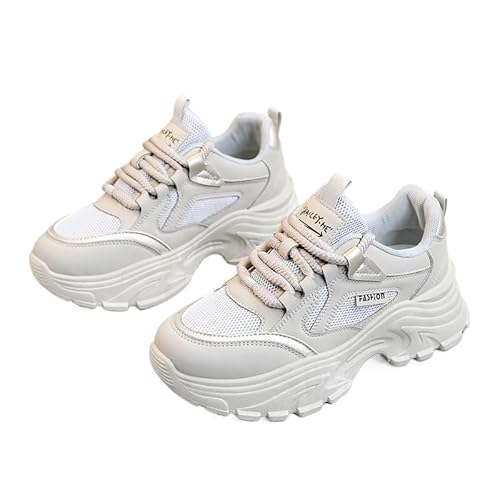 Hhhchpm Chunky Sneakers for Women Platform Sneakers Comfortable Casual Lace