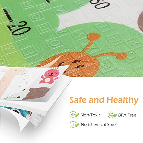 Bammax Play Mat, Folding Mat Baby Crawling Mat Kids Playmat Waterproof Non Toxic For Babies, Infants, Toddlers, 70" X 77.5" X 0.6" #TOP6