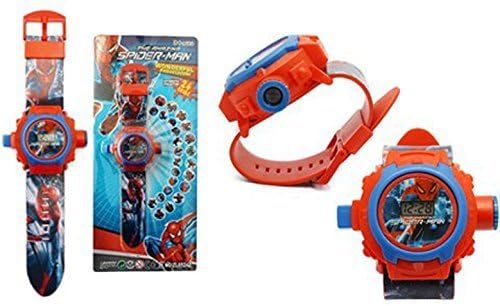 Miniatura 4 de Pappi-Haunt - Calidad garantizada - Juguetes especiales para niños - Paquete de 2 relojes de banda con proyector Spiderman + reloj de banda LED