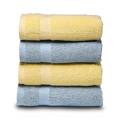 Das Handtuch-Set ist geeignet für Badezimmer, hohe Wasseraufnahmerate, weich und lichtecht, vier Handtücher, Geschenk-Badetuch (Farbe: E, Größe: 41 x 70 cm) (D 41 x 70 cm)