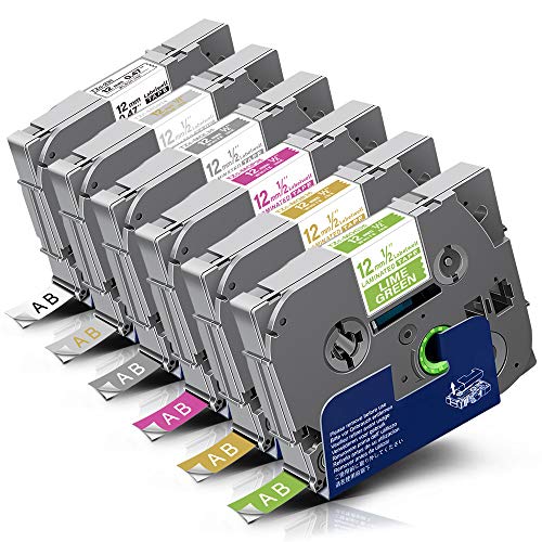 6x Labelwell 12mm Kompatibel Schriftband Ersatz für Brother Tz TZe-231 TZe-MQP35 TZe-MQ835 TZe-MQG35 TZe-MQ934 TZe-MQL35 für Brother P-touch Cube Plus PT-D210VP D600VP D400VP H107B P700 D200DW H105WB