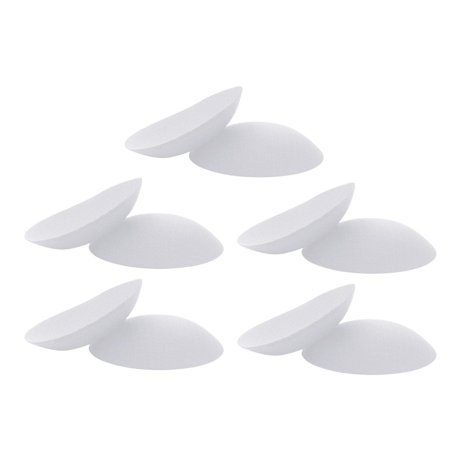 nivaa 5Pairs Womens Bra Inserts Pads Soft Swimsuit Padding Inserts Breast Cups White-picture-14