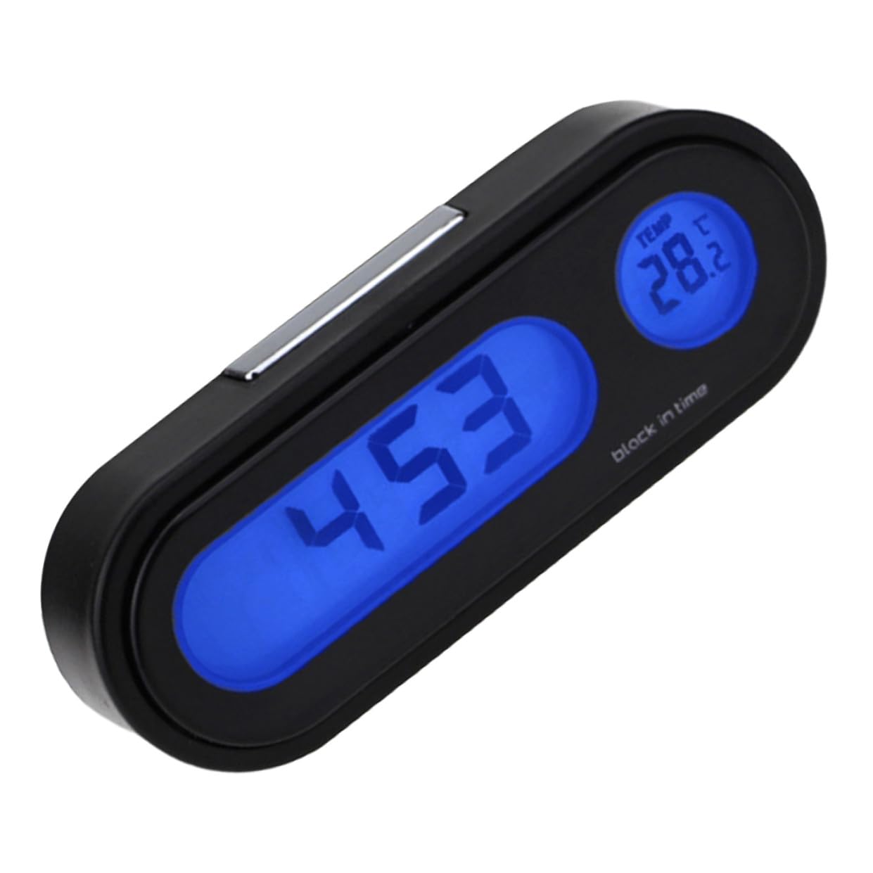 Mobestech 3piezas Digital De Coche Reloj Electrónico De Alta Precisión Pantalla De Temperatura Para De Automóviles Fácil Instalación y Uso Oficina y Hogar