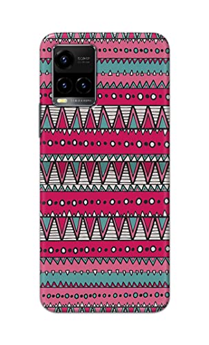 Image of PRINTFIDAA Printed Hard Back Cover Case for Vivo Y33S | Vivo Y33T | Vivo Y32 Back Cover (Geometric Vintage Pattern) -1803