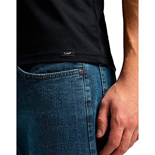 Lee - T Shirt Herren - Slim Fit - Twin Pack Crew - Schwarz – Ansicht 6