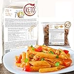 Pasta proteica, penne keto Lineadiet - 7 monoporzioni da 50g di penne chetogeniche - 0 zuccheri, ricche di fibre, 29% di proteine - 350g