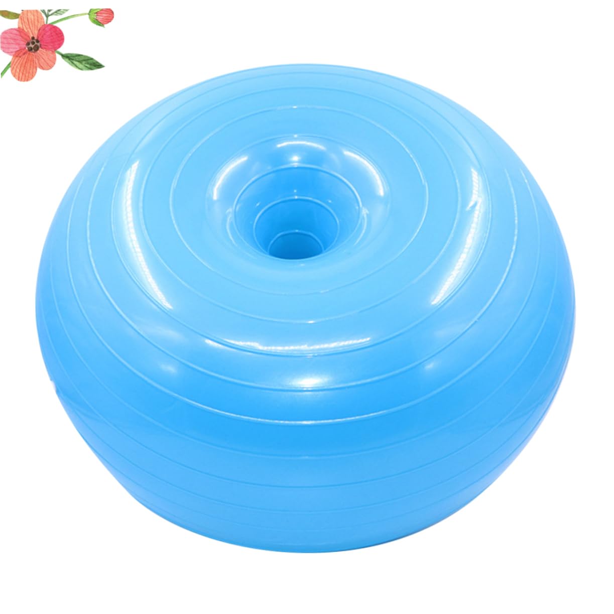 Abaodam Donut Yogaball Explosionsgeschützt aus PVC mit Luftpumpe, Blau