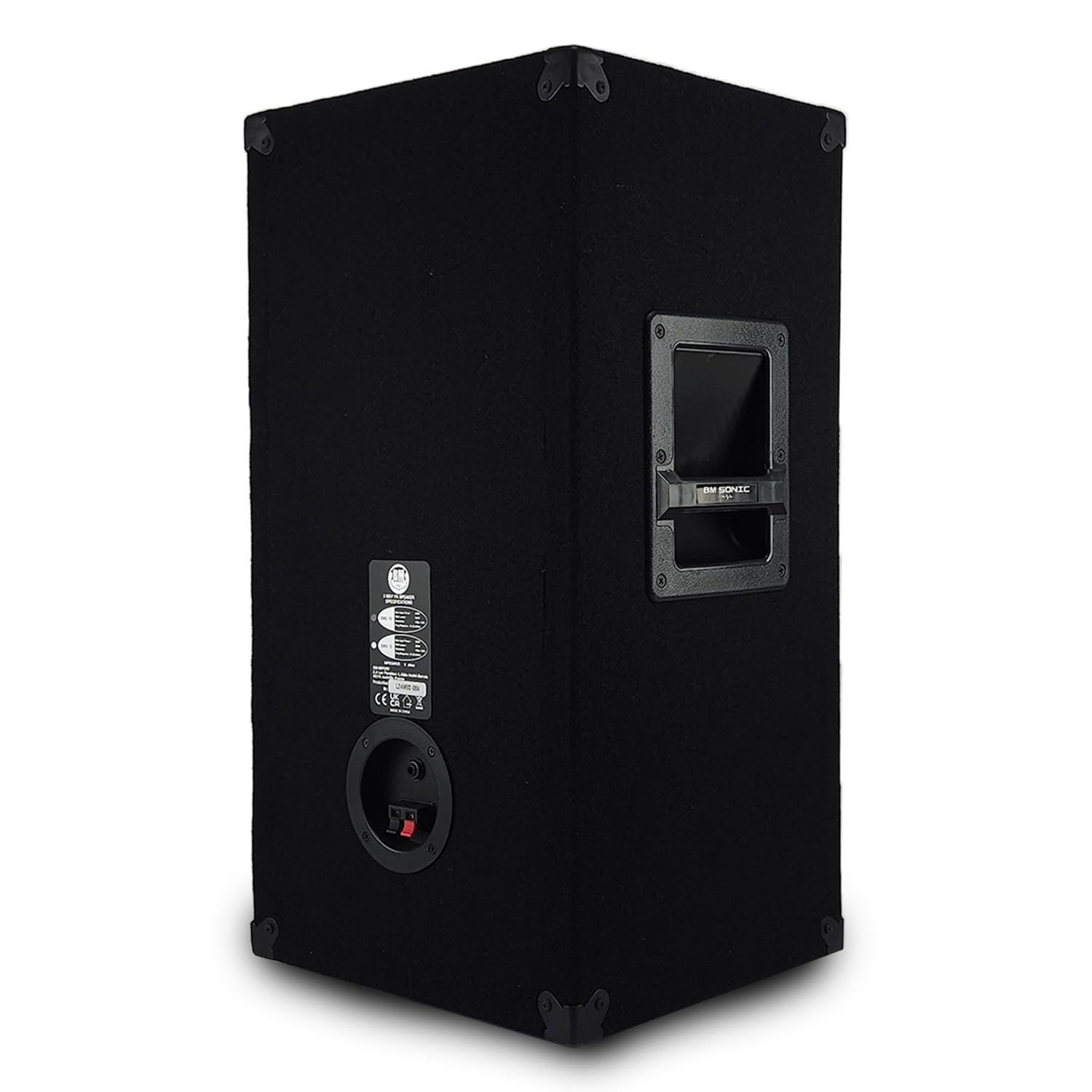 Paire d'enceinte Passive BM Bmsonic BMS-15 - Sono Bass Reflex Trapézoïdal à 3 Voies 15"/38cm - 2 x 700W