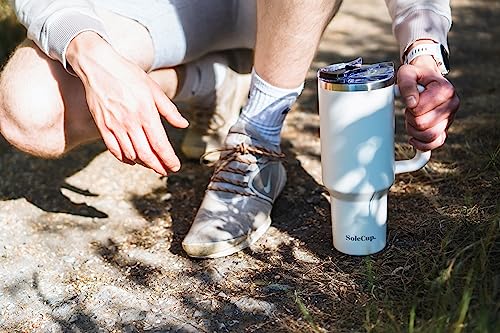 SoleCup. 40oz Travel Mug with Handle, Lid and Two Straws, Drinks Stay Hot for 8 Hours, Cold for 24 Hours - Image 4