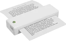 Mini Impressora A4 Térmica Portátil Bluetooth Aplicativo iPrint Compatível Android e iOS Cor (BRANCO)