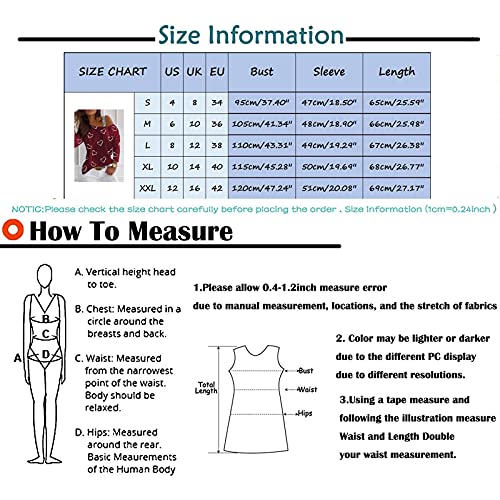 Briskorry Dames bedrukt bovenstuk, casual, sexy, blote schouders, lange mouwen, elegant, vintage, effen, blouse, ronde hals, pullover, jumper shirt met lange mouwen - Image 6