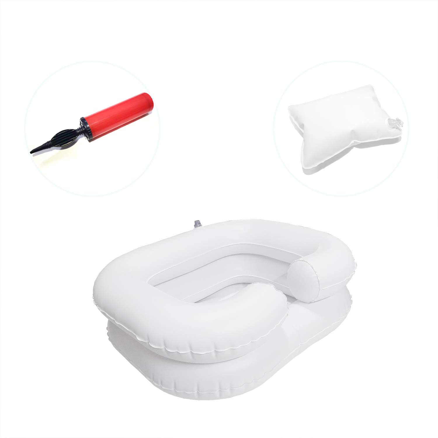 Portable Inflatable Shampoo Bowl for Bedside, Hair Washing Basin in Bed