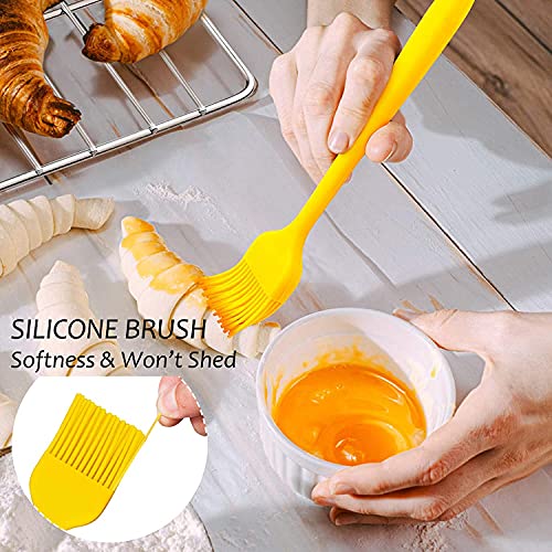 Image of Silicone Spatula Set Silicone Kitchen Utensils Set with Basting Pastry Silicone Brush Heat Resistant Non-Stick, for Cooking Baking Cake Decorating, Rubber Spatula Turner Spoonula, 5 (Multi)