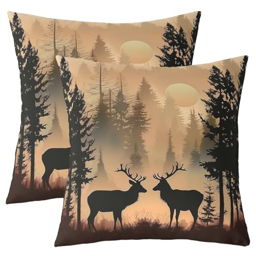 Erosebridal �쐶���� �� �X���[ ���J�o�[ 18x18 2���Z�b�g �L���r�� �t�@�[���n�E�X �N�b�V�����J�o�[ �f�p�ȃJ���g���[�X���[�s���[�P�[�X �x�b�h �J�E�` �\�t�@ �T���Z�b�g ���̖� �z�[���f�R���[�V����