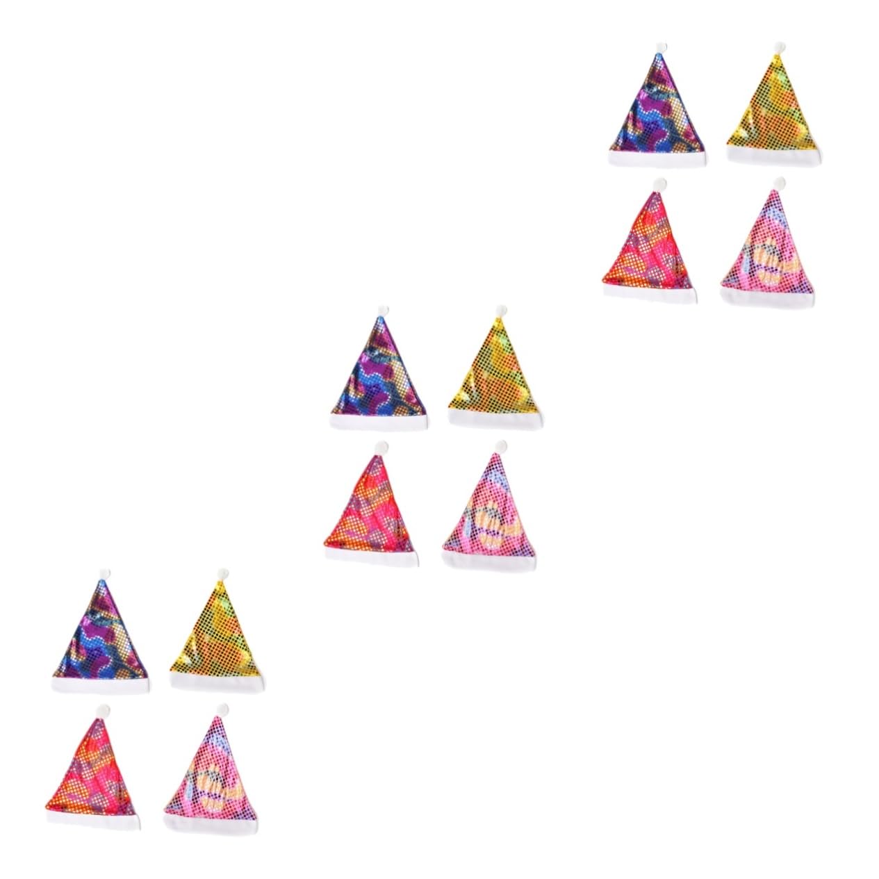 Didiseaon 12pezzi Cappello Di Natale Adulto Con Paillettes Da Pz Elegante e Confortevole Per Feste Natalizie Decorazione Natalizia Per Famiglie e Amici