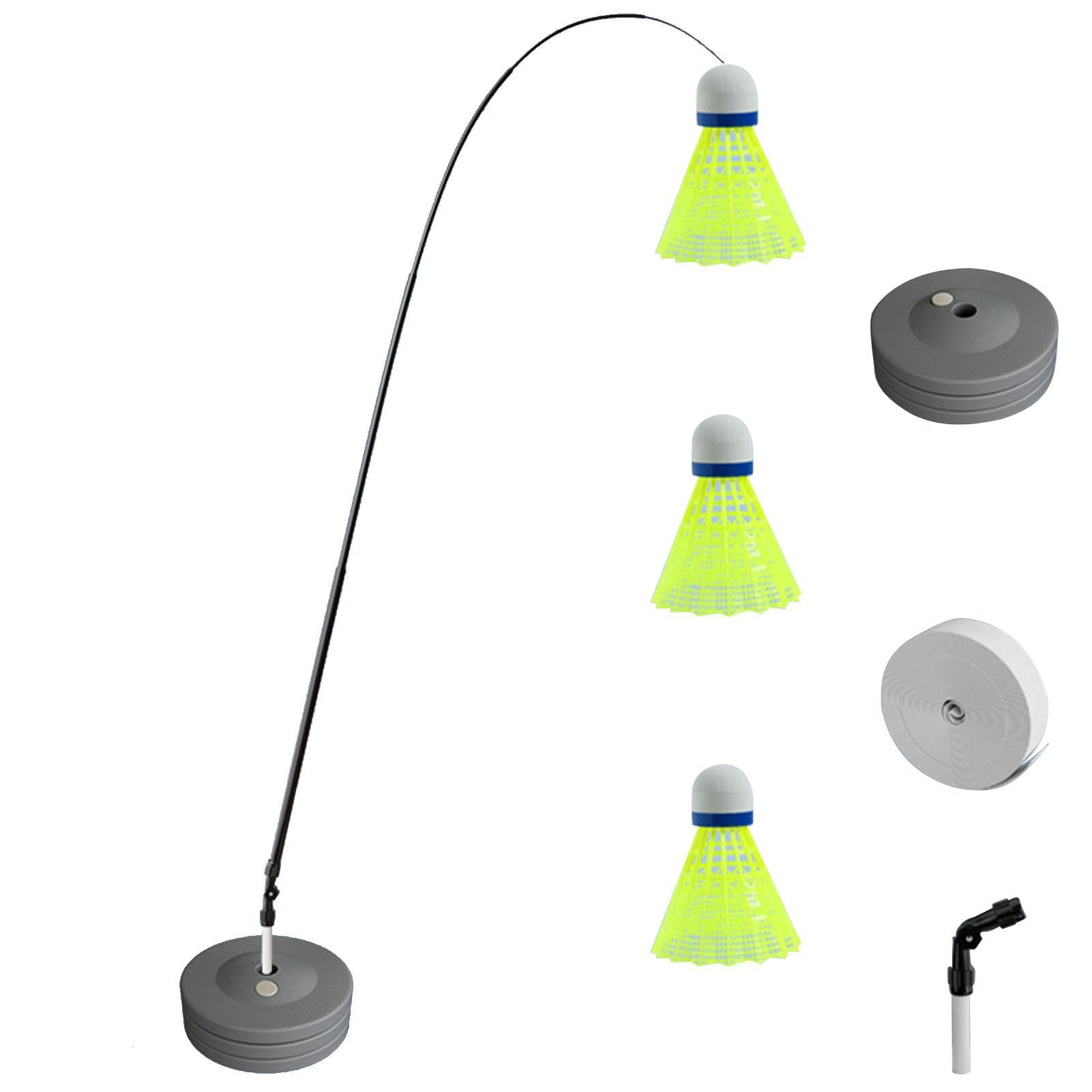 Attrezzo per allenamento di rimbalzo per giocatore singolo, strumento di allenamento per badminton, attrezzatura sportiva per auto-pratica, strumento per migliorare lo sviluppo delle abilità per | allenamento per badminton, attrezzatura sportiva per auto-