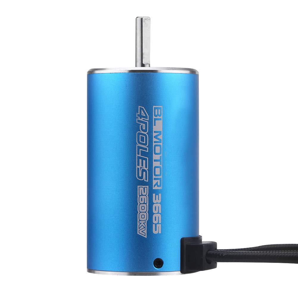 3665 2600KV Bürstenloser Motor, RC-Bootsmotor, Bürstenloser Motor, RC-Marinemotor, 4 Pole, 1400 W, 75 A, Hohe Aluminiumlegierung mit 5 Mm Welle für -Auto und Boot