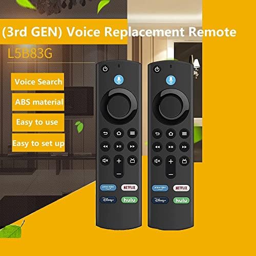 Replacement Voice Remote L5B83G(3rd Gen) with TV Controls fit for Fire TV Stick /4K/Max/Lite/Cube