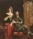 AZENZI Mural sur Toile Affiche Art mural Peinture célèbre le chevalier et la servante parWilliam Powell Frith pour Salon 60x90cm