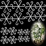 Virmoek 16pcs Upgraded Plant Stem Support, Transparent Plant Support for Indoor Plants, 4 Sizes Climbing Houseplant Stem Holders, Reusable Plant Stabilizer, Indoor Plants Accessories