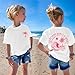 QISSYILY Girls Palm Tree Graphic Tees Beach Hawaiian Cotton T Shirts Tropical Ocean Vibes Outfits Cute Preppy Vacation Tops(White,160)