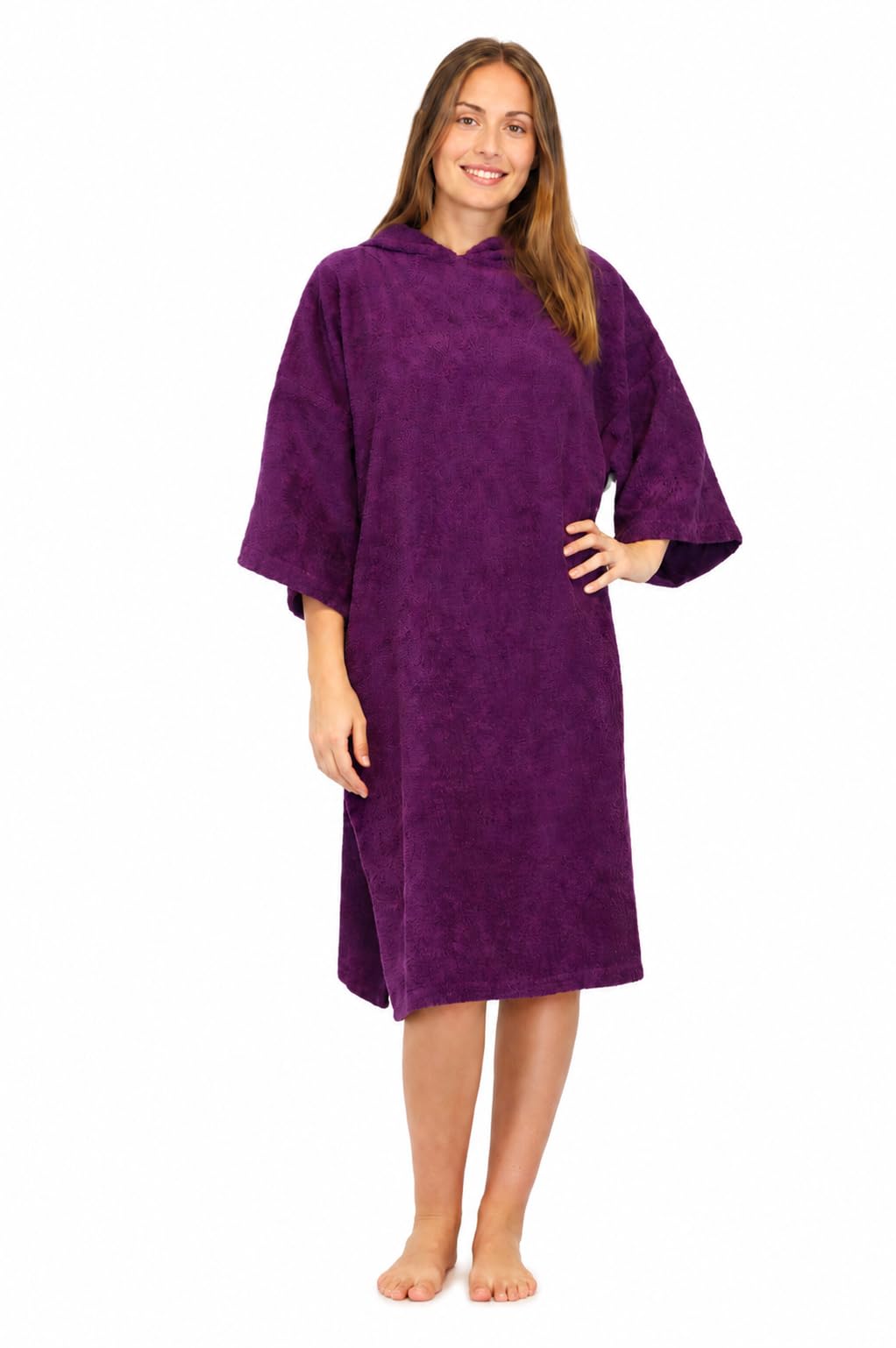 ALLEN & MATE 100% Cotton Hooded Surf Poncho Changing Robe - Quick Absorbent Wetsuit Changing Towel with Pocket for Surfing Men & Women