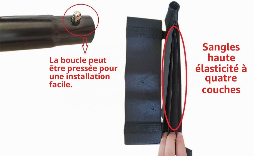 Chaise Multifonction avec Sangles Réglables, Support de Position, Capacité env. 60 kg