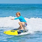Giantex 6' Surfboard Surfing Surf Beach Ocean Body Foamier Board with Removable Fins, Great Beginner Board for Kids, Youth and Children - Image 2