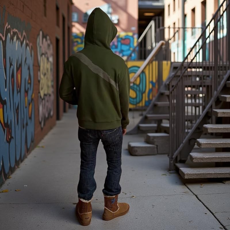 Y2K Graphic Hoodie Men Streetwear Pullover with Print Retro Street Style Sweatshirt4