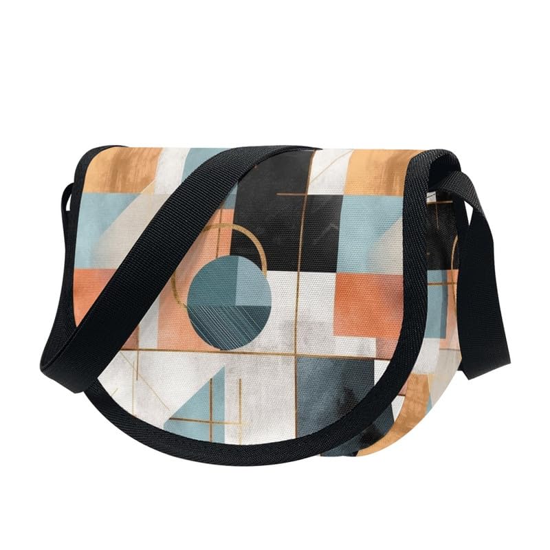 Artistic Horse Women's Large Tote Bag Daisy Messenger Bag Retro Plant Flower Shoulder Bags for Travel College4