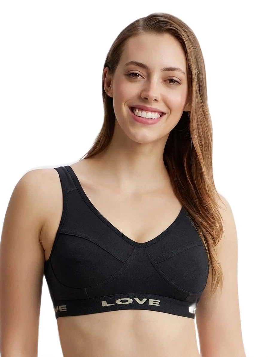 STOGBULL Sports Bra Combo Pack for Gym Yoga Exercise Running Workout Regular Daily use (in, Numeric, 30, 30, B, 26, Regular, Black_Brown)-image-27