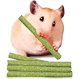 SunGrow 20 Pcs Timothy Hay Sticks, Bunny Treat for Rabbits, Hamster & Guinea Pig Chew Sticks for Teeth, Chew Treat Supports Digestive and Oral Care of Rat, Chinchilla, Gerbil, Bunny, 4.5