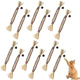 ZexJpr 12 StüCk Katzenminze Spielzeug, Katzenspielzeug Mit Katzenminze, Zahnpflege Katzen Und Stick Katze, Katzenspielzeug, Hilfe Katzen Mundhygiene Und Zahnpflege