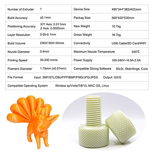 Flashforge Dreamer Nx 3D Printer Single-Extruder Printer With Clear Door And Rear Fans #TOP7