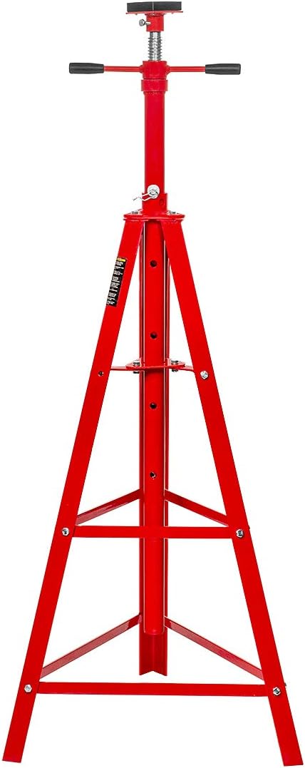 Underhoist Tripod Stand 2 Ton Capacity High Lift Jack Stand Reach Under Hoist Stand High-Position Lift Range 4,000lbs Capacity, Red
