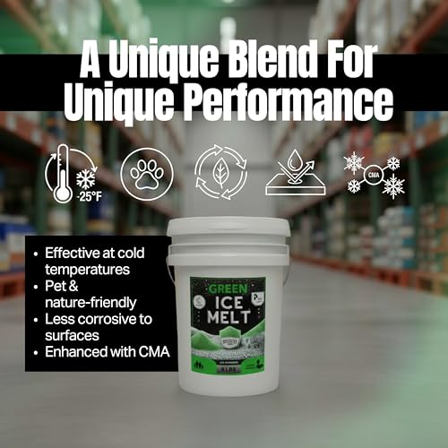 Green Ice Melt -25°F Effective, Pet Safe Eco-Friendly De-Icer, Fast-Acting Granules for Driveways, Walkways & Entryways, 8 lb Pail - Thumbnail 2