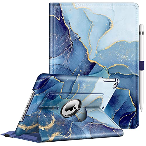 Housse iPad 9.7 Marbre Océan pour Travailler et Regarder des Vidéos Partout