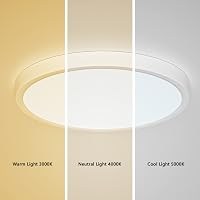 Epicflare LED Mennyezeti Lámpa Kerek 24W Hideg-Meleg Fehér Fürdőszoba Konyha Nappali 2