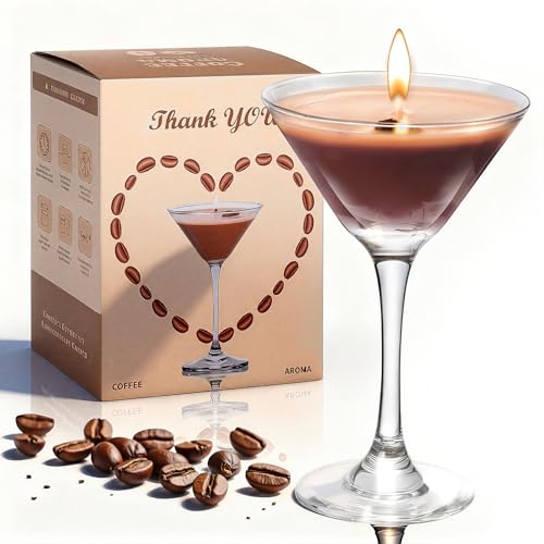 Espresso Martini Candle Gifts for Women Men Coffee Scented Unique Gift for Espresso Lovers Soy Wax Candles for Coffee Bar Home Decor for Mother Birthday Christmas