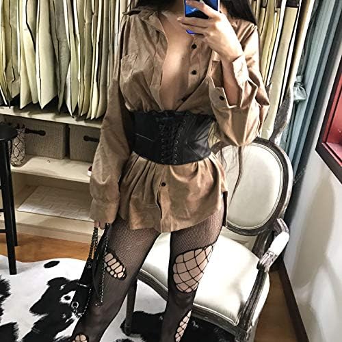 Elastic Corset Cinch Belt Wide Waist Laceup Cinch Belt Tied with Press Stud Botton - Image 8