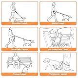 LED Freihandleine Hundeleine, Wiederaufladbar Joggingleine mit Autosicherheitsgurt für Kleine & Mittelgroße, Verstellbar Leine für Nachtsicherheit Spaziergänge (2,6 M)