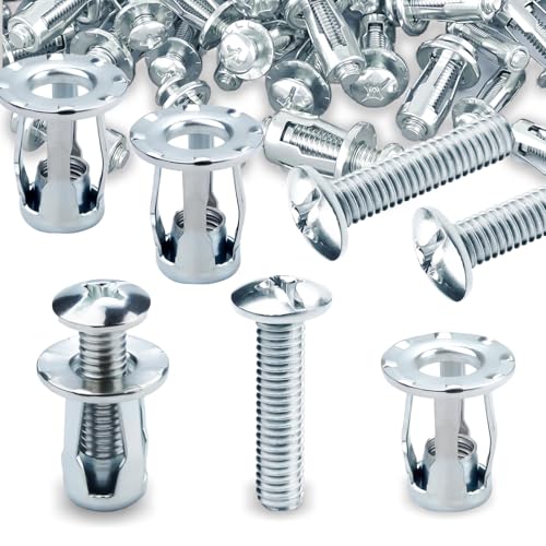 Hohlraum Metallanker, 30 Stück Hohlraumdübel Metall M6x25, Schwerlast Hohlwandanker Set, Jack Nuts + Petal Nuts mit Expansion Nuts, Komplett-Sortiment für Dünnwandmontage, Gipskarton, Hohltüren