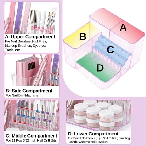 Organizador Acrílico para Brocas de Uñas 21 Agujeros miniatura 2