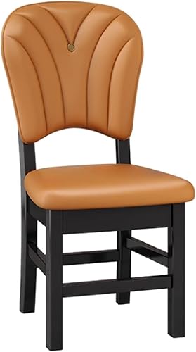 Miniatura 12 de Upholstered Leather Dining Room Chairs, Dining Chairs Set Kitchen Chair with Solid Wood Legs, Dining Room Side Chair for Bedroom, Vanity, Living