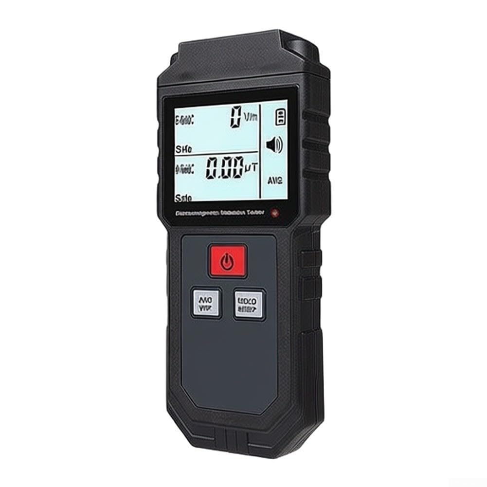 ET825 Détecteur de rayonnement électromagnétique, double compteur électrique et magnétique avec alarme LCD pour les tests de bureau à domicile et industriels