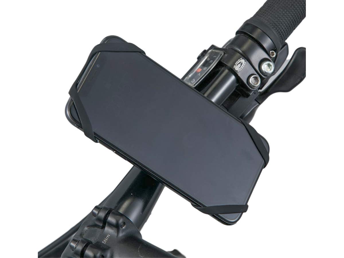 CARALL Porta Cellulare da Bici Supporto Smartphone per Manubrio Moto Monopattino Elettrico Bicicletta MTB Universale 360° Rotabile Silicone Solo 4 Angoli Non Copri Tasti e Display