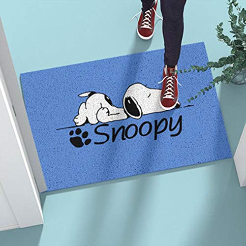 スヌーピー ドアマット 玄関ドア 60×90cm バキューム 折り畳み可能 耐磨耗性耐摩耗性マット 滑り止め付き PVC ビニール 泥落とし バスルーム 低反発 おしゃれ 玄関マット エントランスマット