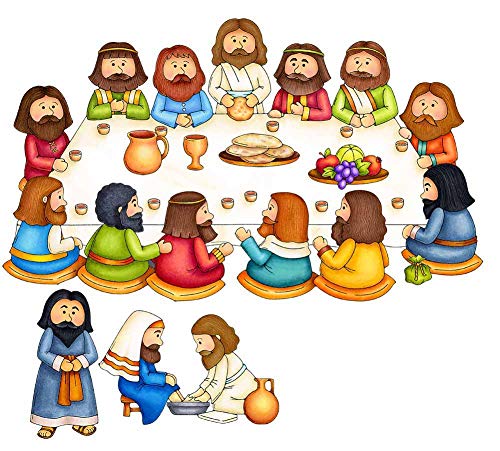 Last Supper 11 Felt Figures Bible Felt/Flannel Board Story Set Kids Easter Jesus Passover Lesson Guide Coloring Pages